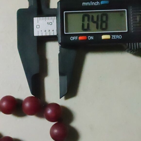 Jade Bead Necklace Dyed Silvertone Accent Adjustable Polyester Cord 25-36 Inches - Picture 5 of 16